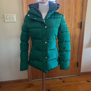 Tommy Hilfiger Green Hooded Puffer Jacket